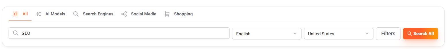 Search interface with keyword input, language, location filters, and option to search across all data sources..jpg