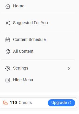 17  -Content Studio sidebar navigation with access to content schedules, settings, and saved projects..jpg