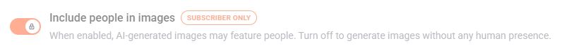 Toggle option for including people in AI-generated images, marked as a subscriber-only feature in AnswerThePublic..jpg